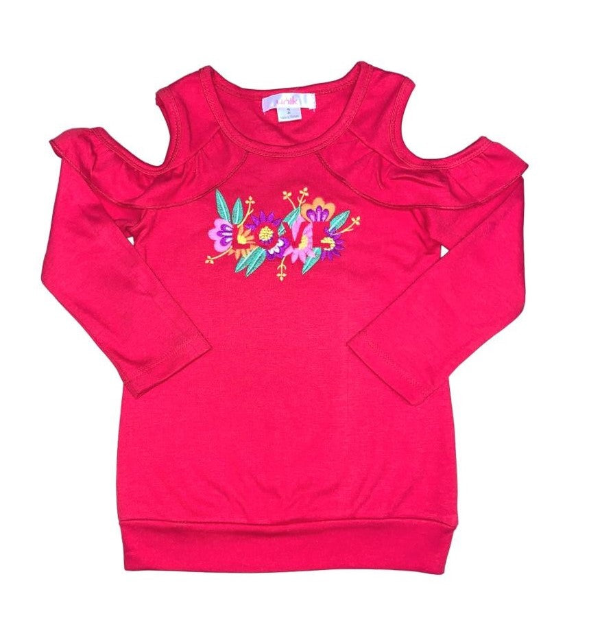 Cold-Shoulder Long-Sleeve Top ( 2-12 ) $4 per piece GB722