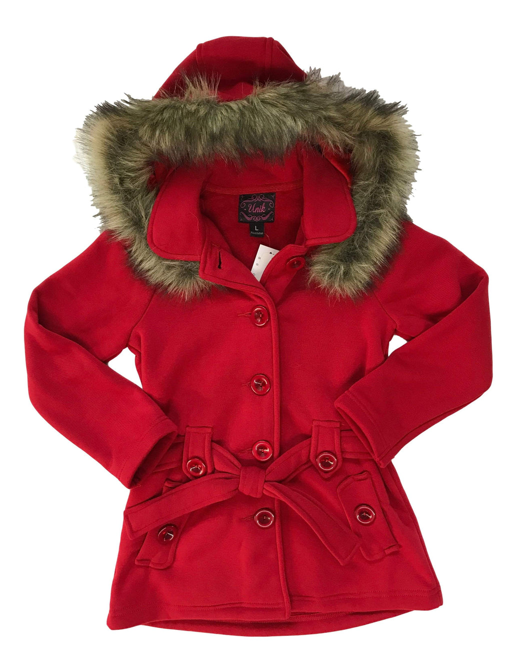 unikinc - Girl Fleece Coat With Hood - Unikinc