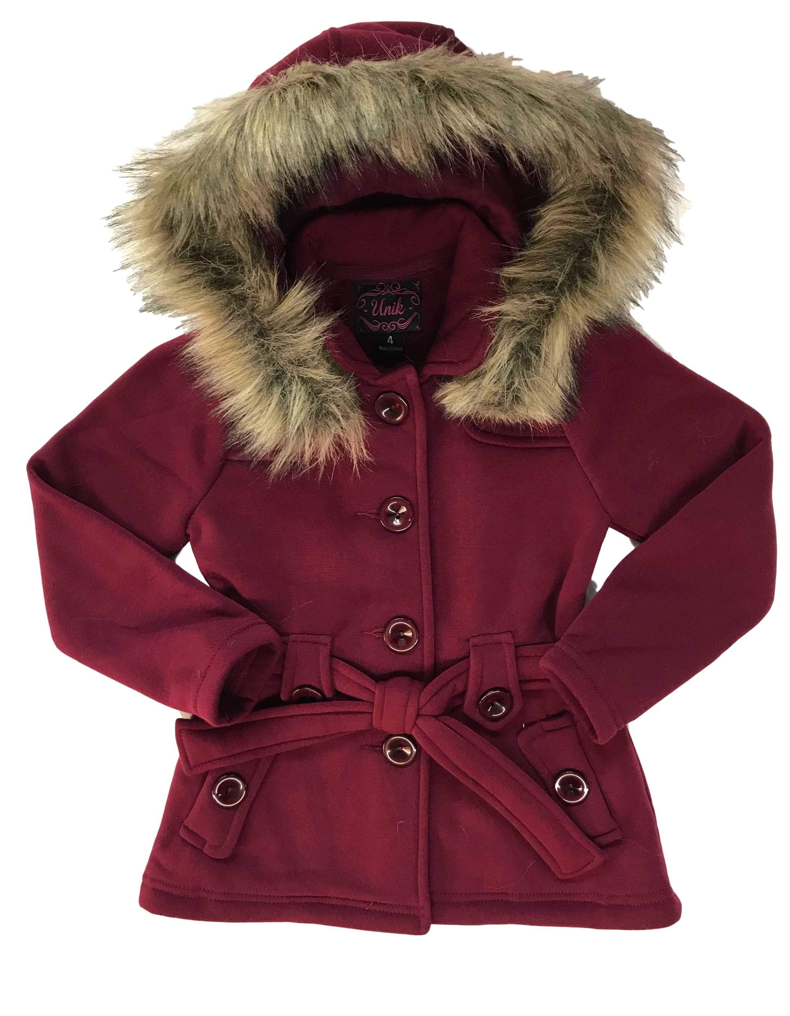 unikinc - Girl Fleece Coat With Hood - Unikinc