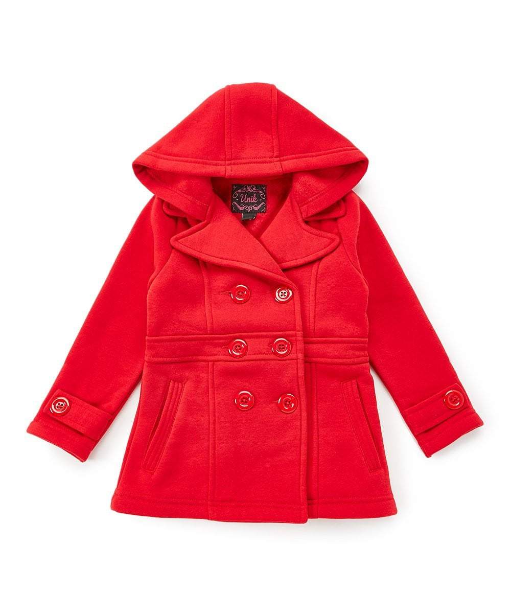unikinc - Girl Fleece Coat With Hood - Unikinc