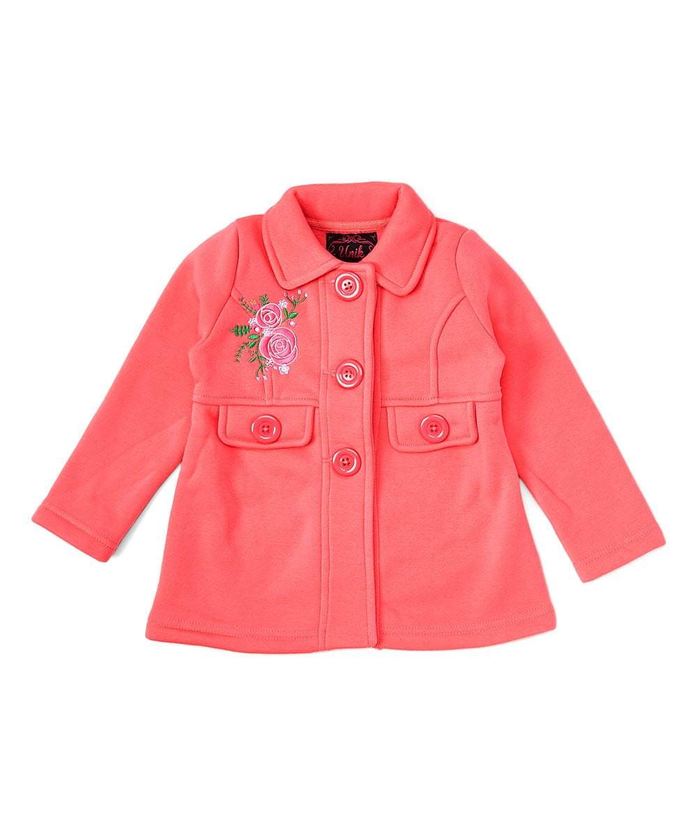 unikinc - Girl Floral Embroidered Jacket - Unik Inc