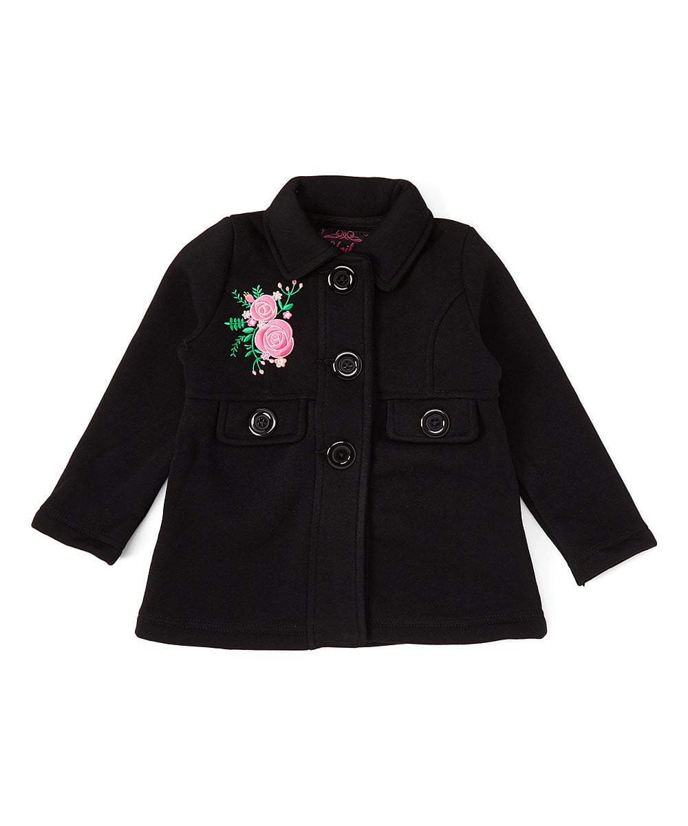 unikinc - Girl Floral Embroidered Jacket - Unik Inc