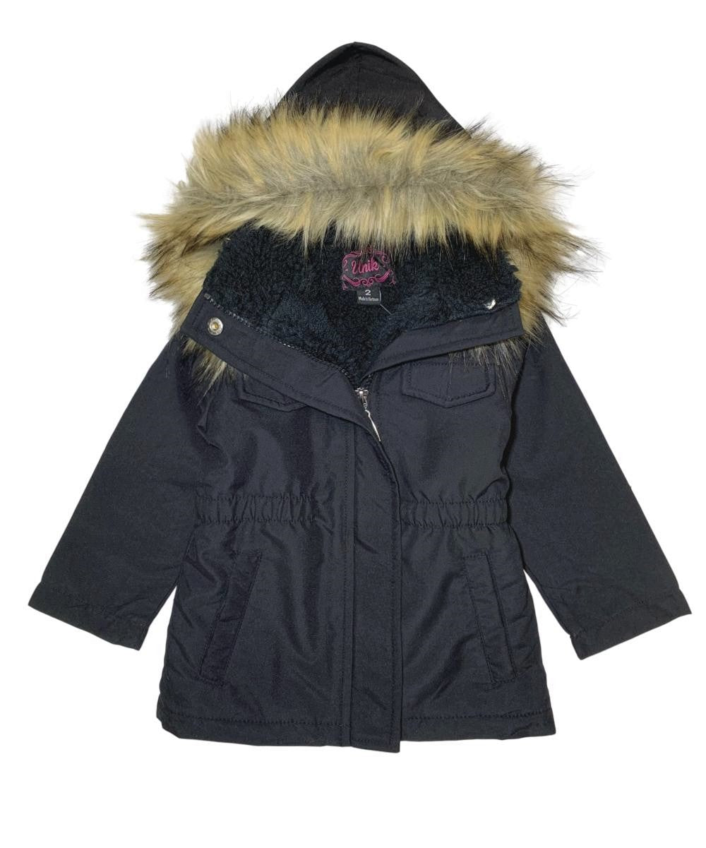 Girl's Sherpa Lined Utility Coat Black (2-4) $11.00 and (S-XL) $12.00 Per Piece