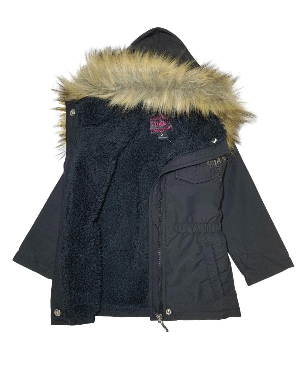 Girl's Sherpa Lined Utility Coat Black (2-4) $11.00 and (S-XL) $12.00 Per Piece