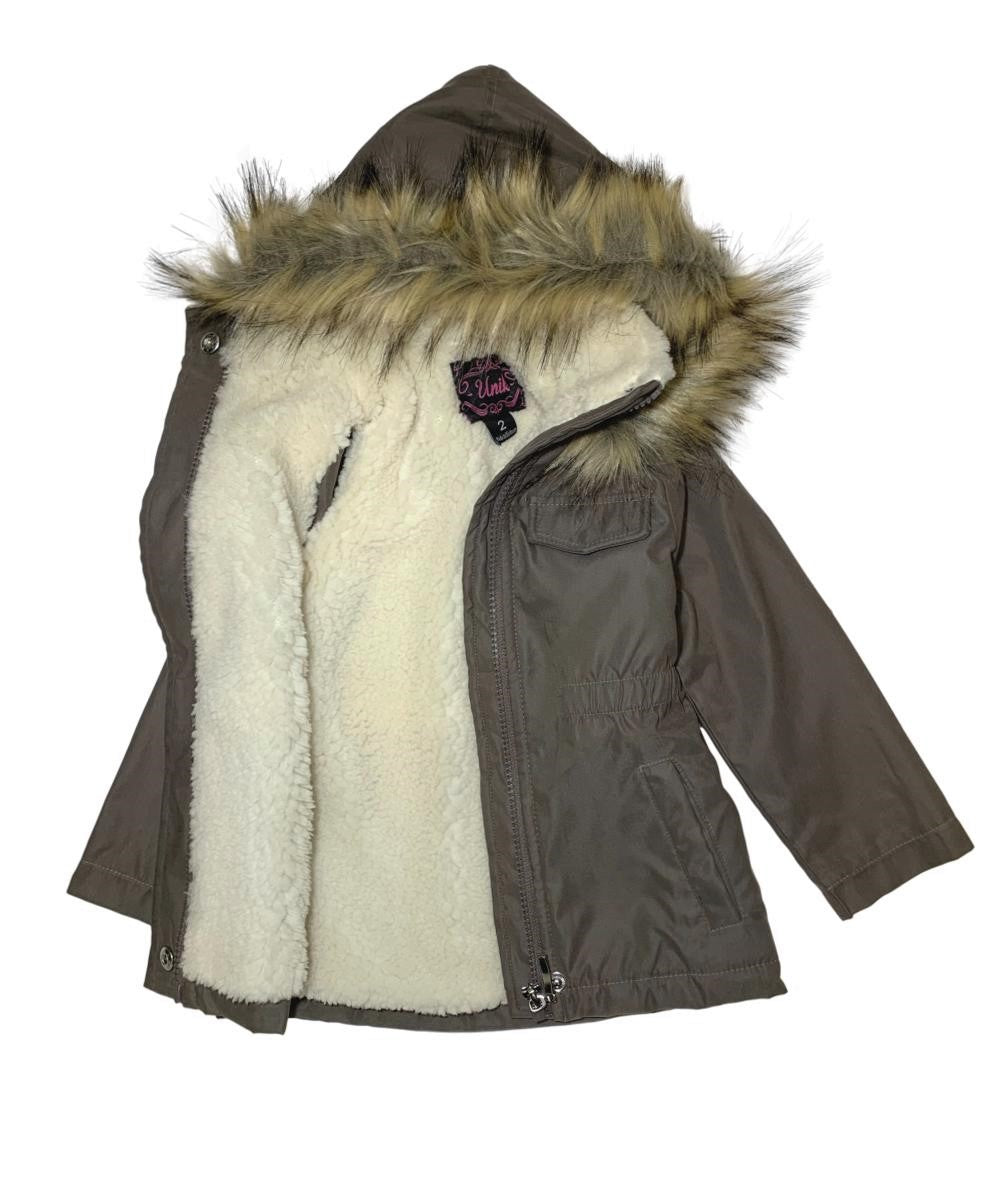 Girl's Sherpa Lined Utility Coat Cedar Brown (2-4) $11.00 and (S-XL) $12.00 Per Piece