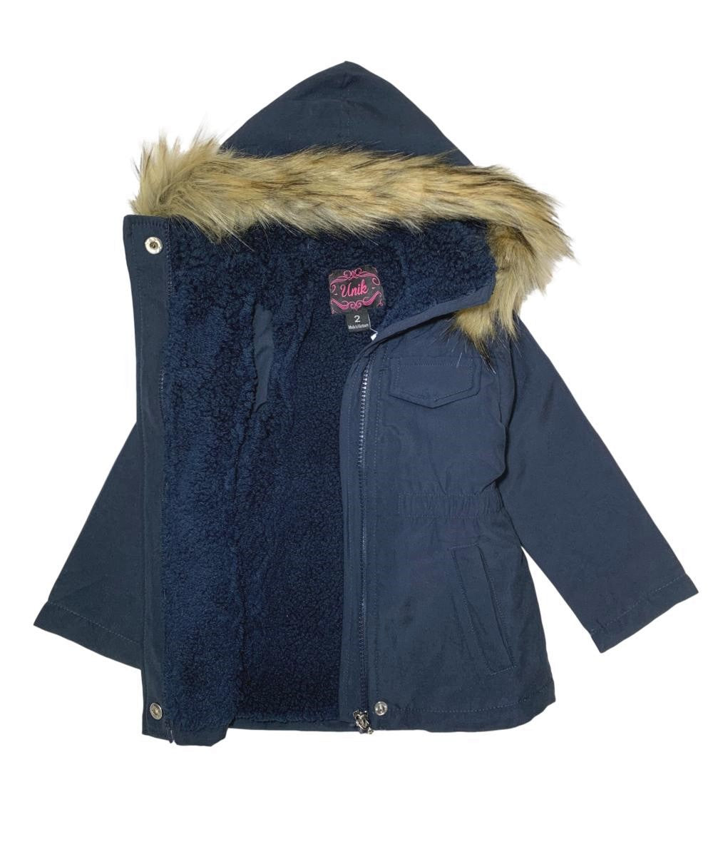 Girl's Sherpa Lined Utility Coat Navy (2-4) $11.00 and (S-XL) $12.00 Per Piece