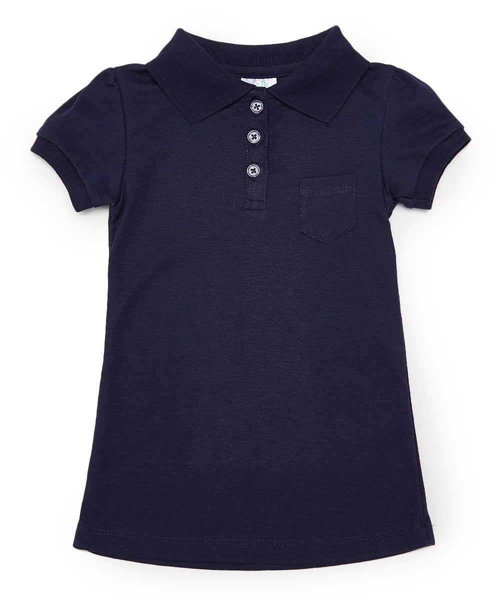 Girl's Navy Polo with Pocket Uniform Shirt $4.75-$5.00 Per Piece