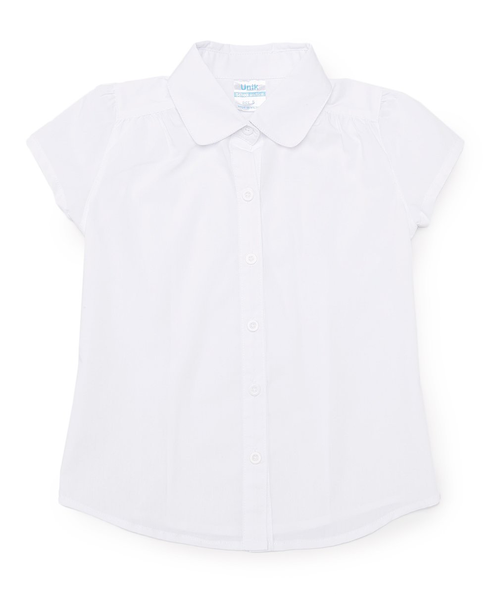 Button Up Girls Uniform Shirt White, Sky Blue (5-18) $5.75-$6.00 Per Piece GSU06