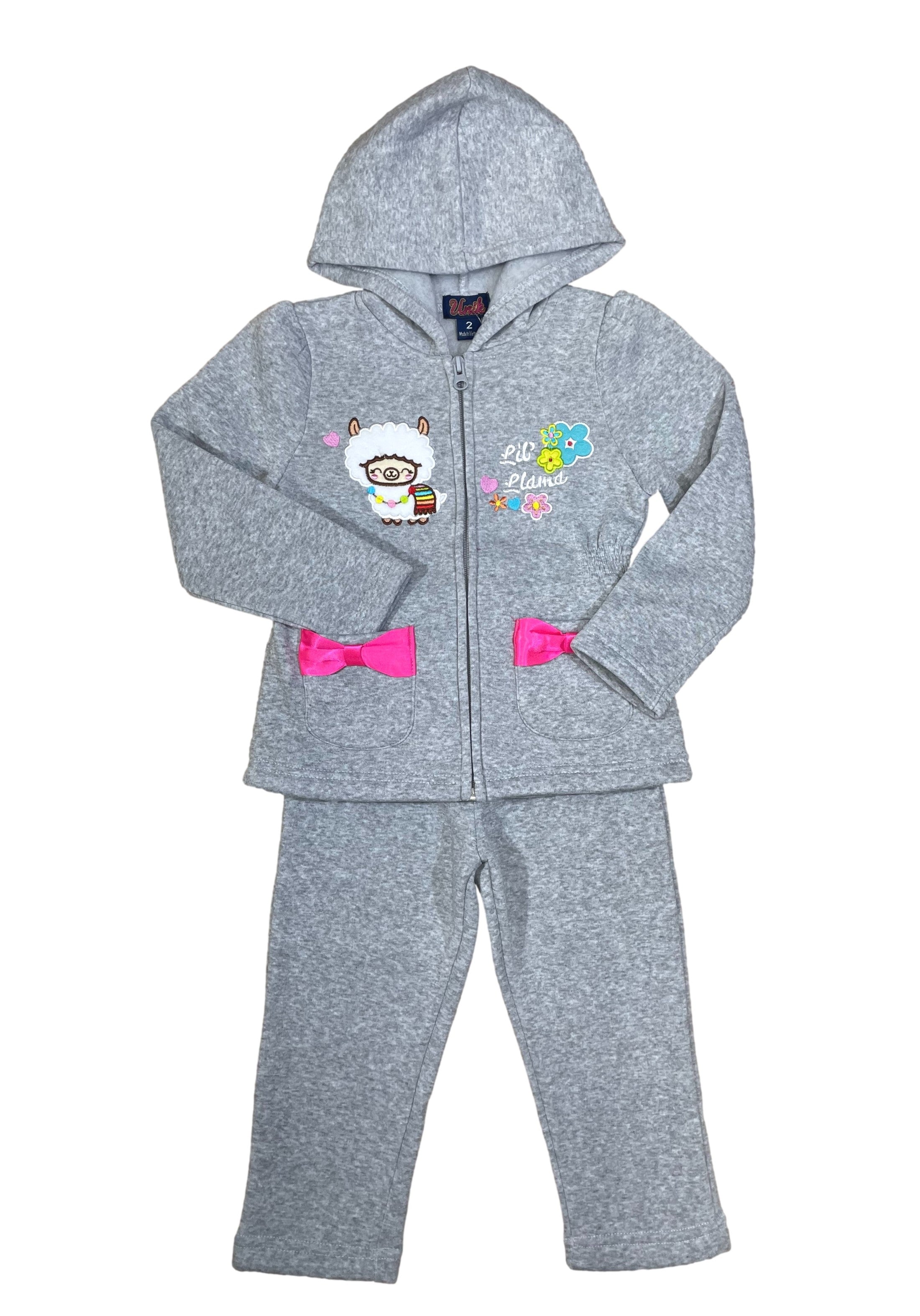 Lil' Llama Girl Tracksuit (12m-24m) $8.50 (2-4) $9.50 (5-8) $10.50 and (10-14) $11.50 Per Set