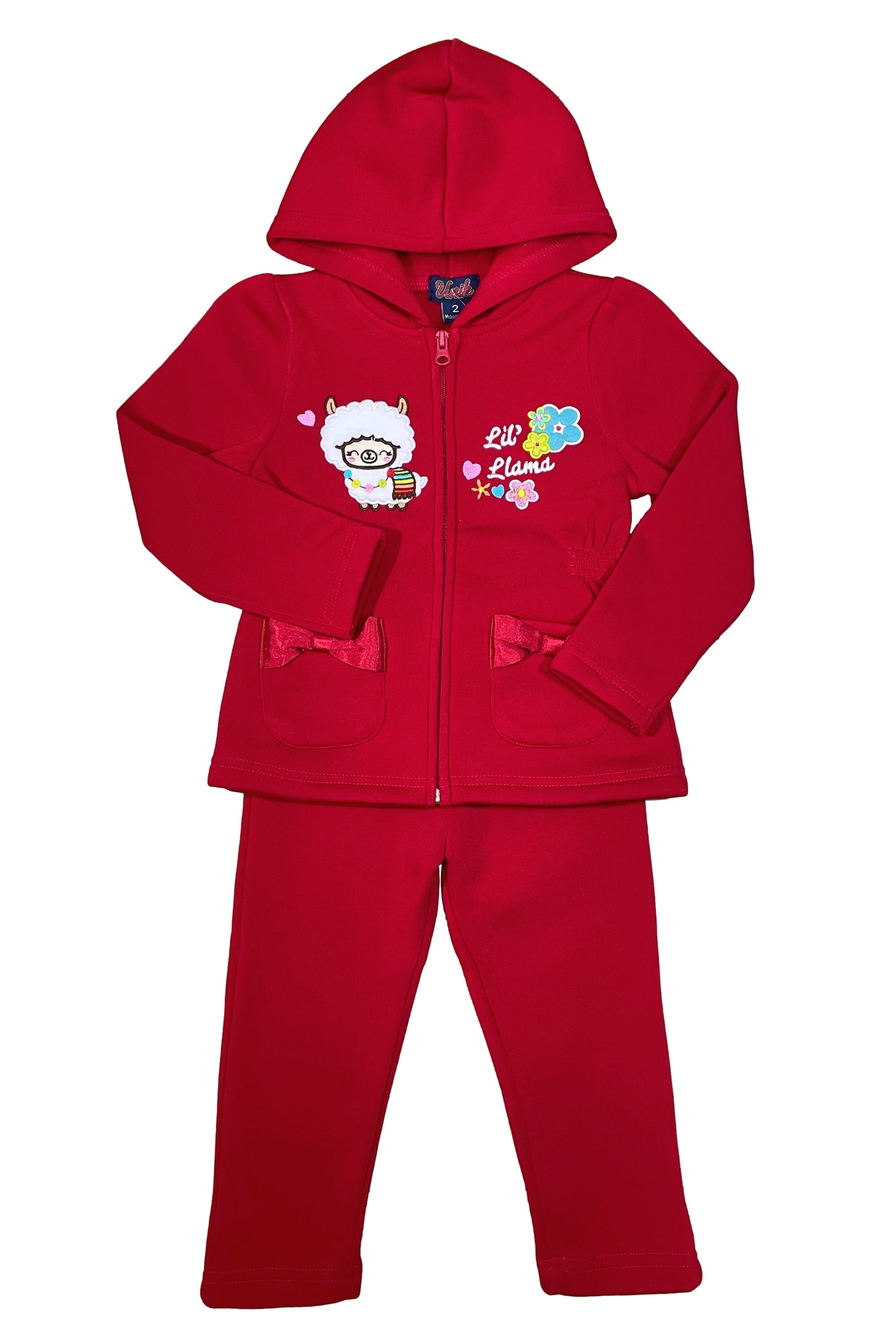Lil' Llama Girl Tracksuit (12m-24m) $8.50 (2-4) $9.50 (5-8) $10.50 and (10-14) $11.50 Per Set