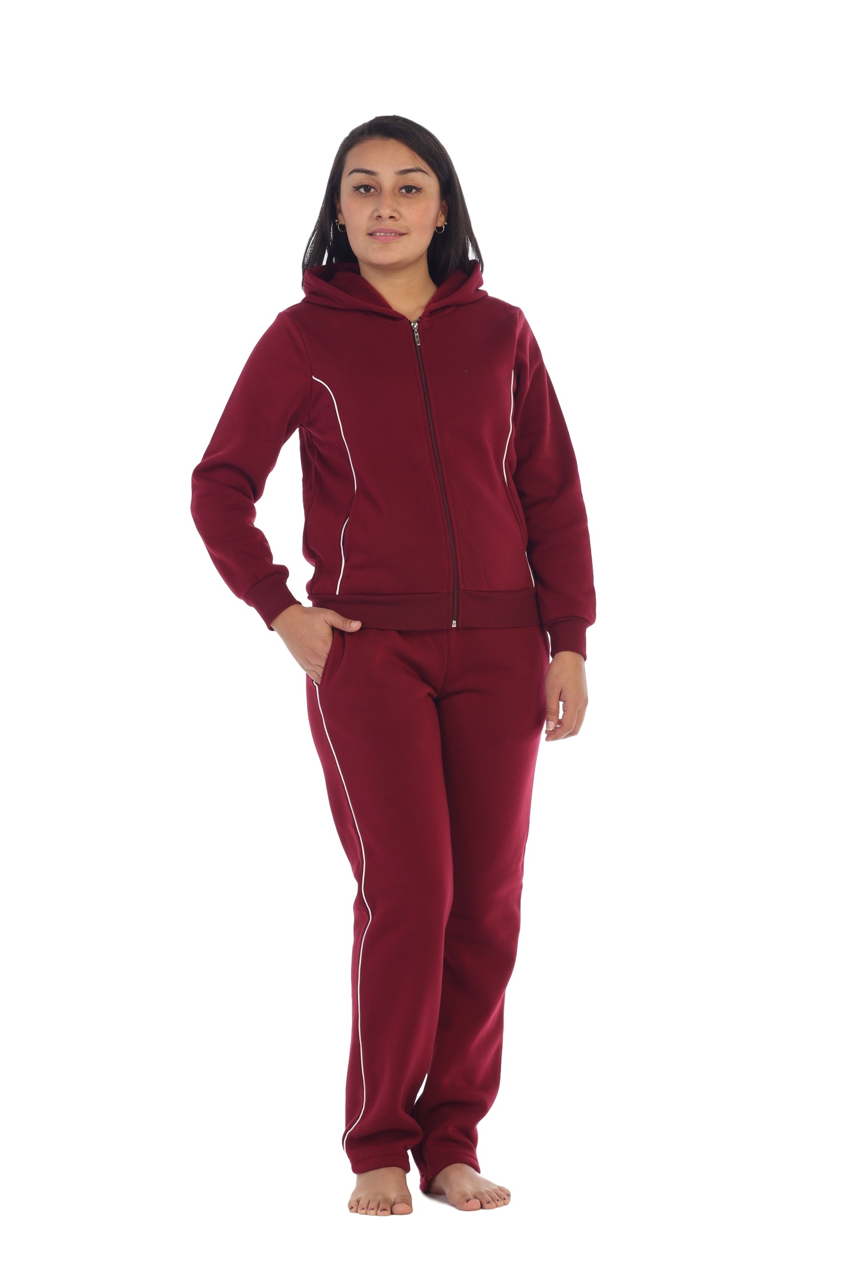 Women's 2 Piece Fleece Matching Tracksuit