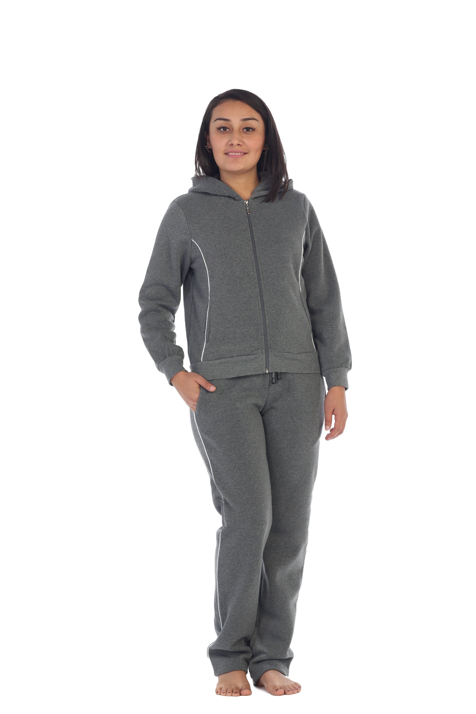Women's 2 Piece Fleece Matching Tracksuit