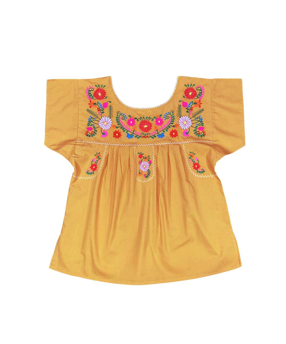 Traditional Honey Mexican Women Blouse (S-XL) $8.5 and (2XL-3XL) $9.50 Per Piece. MT801