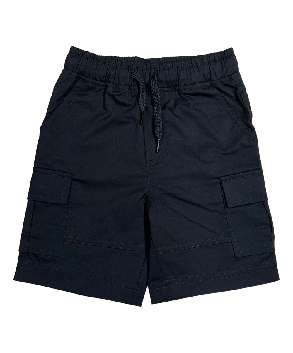 Boys Uniform All Elastic Cargo Short Navy, Khaki, Black (4-16) $6.75 Per Piece SCG33