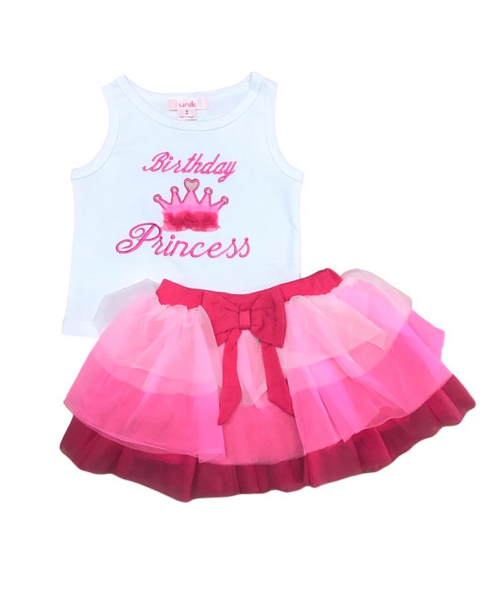 Girl Tulle Layered Birthday Princess Skirt Set size 5-8 $8.50 per piece. SK2090
