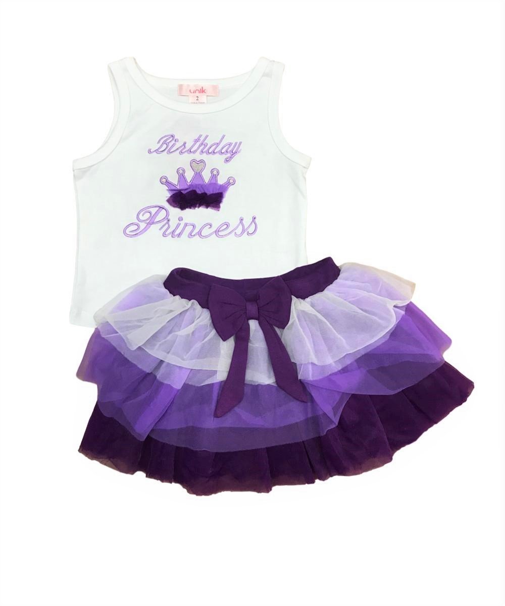 Girl Tulle Layered Birthday Princess Skirt Set size 5-8 $8.50 per piece. SK2090