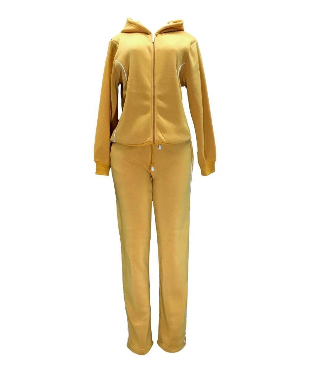 Women 2 Piece Fleece Matching Sweatsuit - Black (S-XL)( 2X-3X) $15.50-$16.50 Per Set WF1705