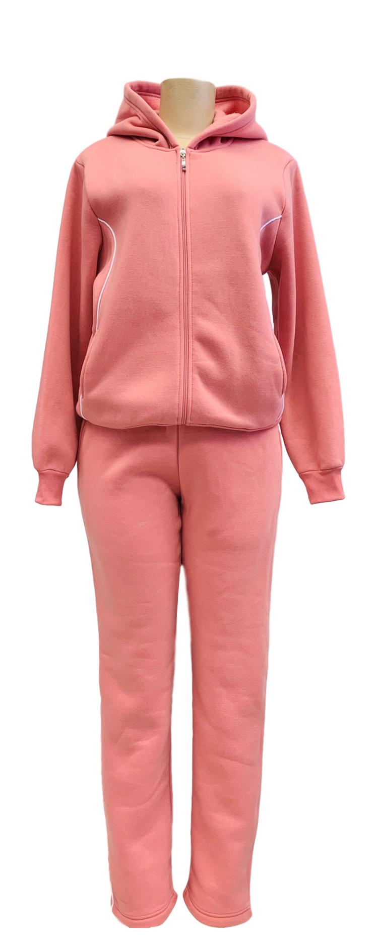 Women 2 Piece Fleece Matching Sweatsuit - Black (S-XL)( 2X-3X) $15.50-$16.50 Per Set WF1705