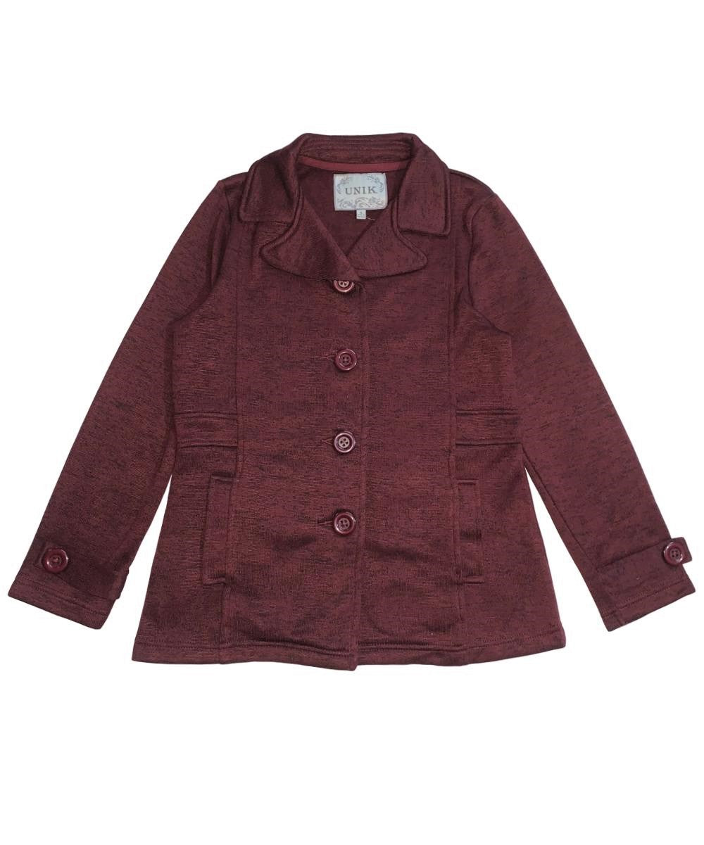 Women Burgundy Tweed Coats (S-XL) $8 Per Piece