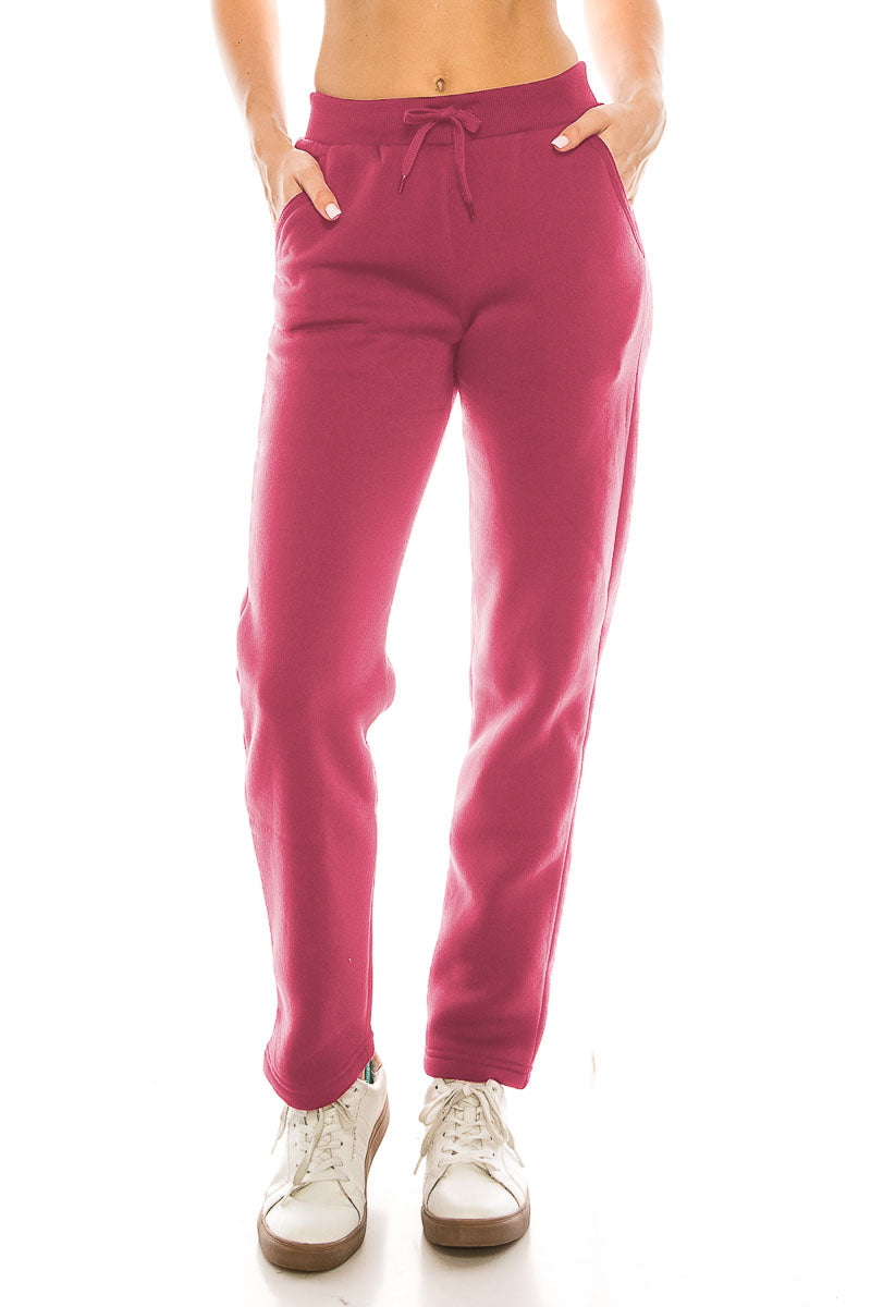 Women's Open Bottom Sweat Pants With Drawstring Waist Plum (S-M-L-XL-2XL-3XL) $7.00-$7.50 Per Piece WP30