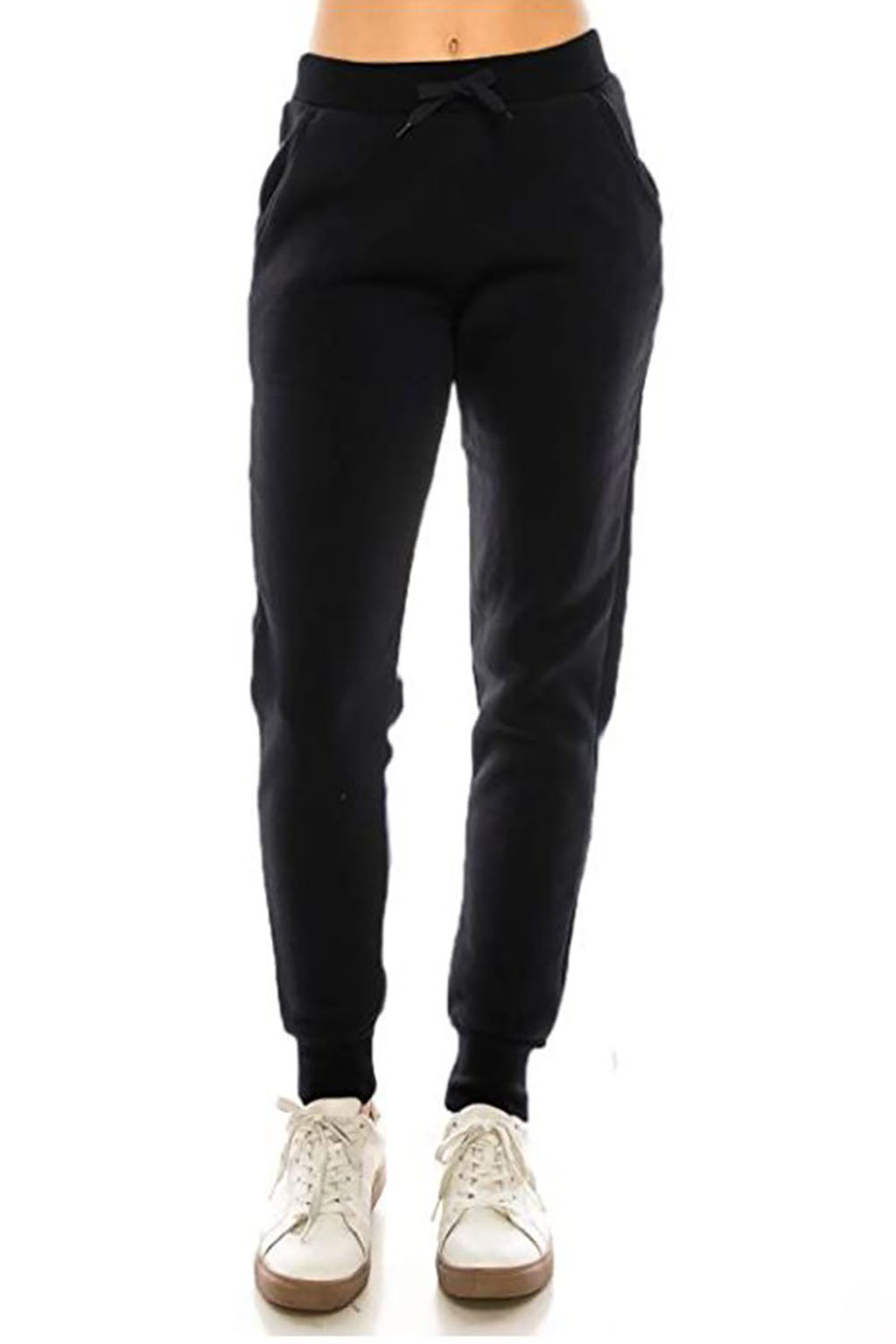 Women's Black Joggers Sweat Pants With Drawstring Waist (S-XL) $7.00 Per Piece WP31