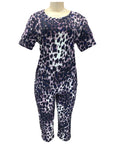 Women Capri Set Purple Leopard (S-XL) $8.5, (2XL-3XL) $9.5 Per Piece