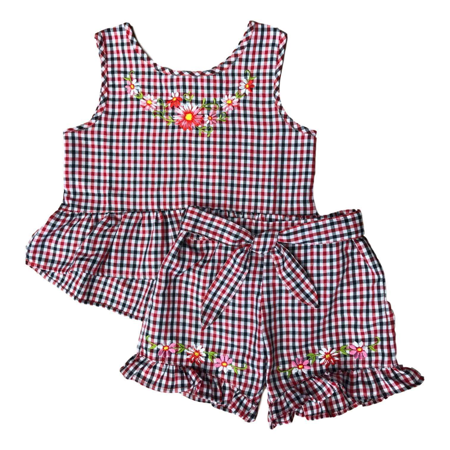 unikinc - Girls Gingham Short Sets - Unikinc