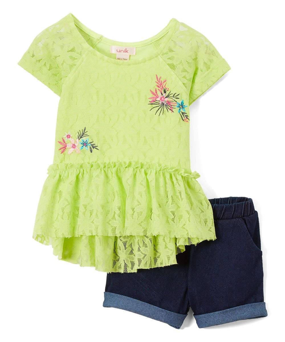 unikinc - Lace Shirts with Short Set - Unik Inc